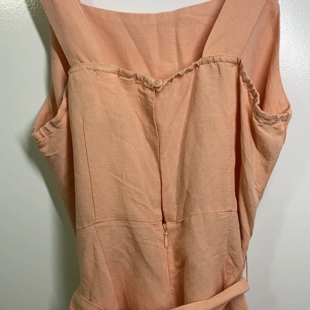 H&M - Peach Linen Short Romper Size Small
